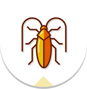 Stylized Cockroach Icon PNG Image