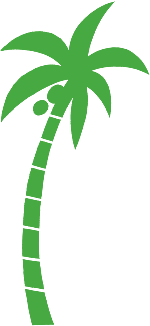 Stylized Coconut Tree Graphic PNG Image