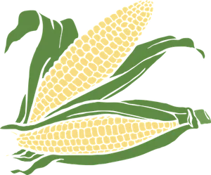 Stylized Corn Illustration PNG