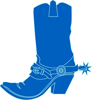 Stylized Cowboy Boot Outline PNG Image