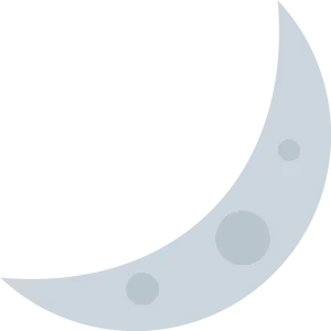 Stylized Crescent Moon Graphic PNG Image