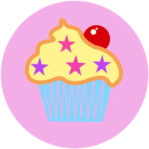 Stylized Cupcake Logo PNG Image