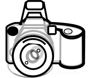 Stylized D S L R Camera Graphic PNG Image