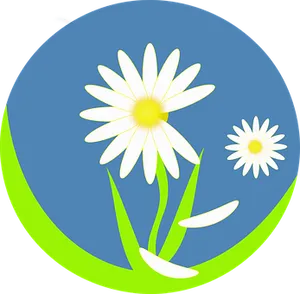 Stylized Daisy Graphic PNG Image