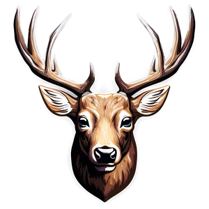 Stylized Deer Head Icon Png 06212024 PNG Image