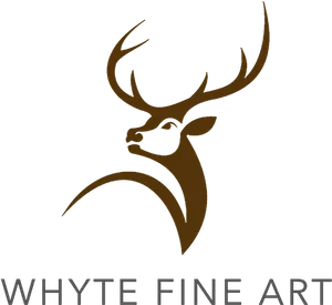 Stylized Deer Logo Whyte Fine Art PNG Image