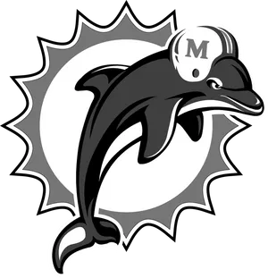 Stylized Dolphin Sports Logo PNG Image