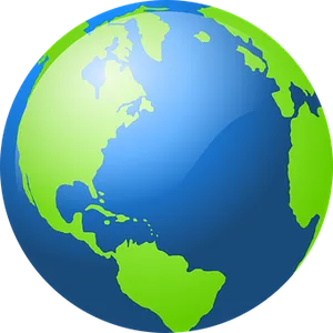 Stylized Earth Globe Graphic PNG Image