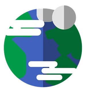 Stylized Earth Graphic PNG Image