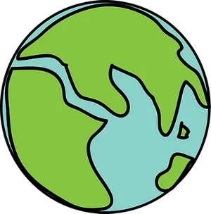 Stylized Earth Illustration PNG Image