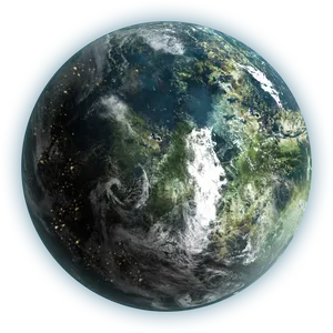 Stylized Earth Rendering PNG Image