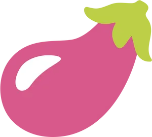 Stylized Eggplant Graphic PNG Image