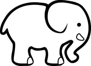 Stylized Elephant Silhouette PNG Image