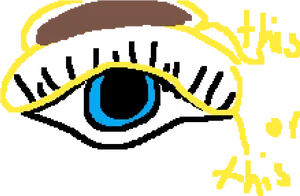 Stylized Eye Pixel Art PNG Image