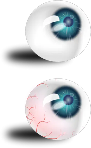 Stylized Eyeballs Illustration PNG Image