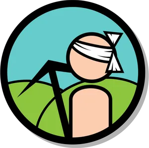 Stylized Farmer Icon PNG Image