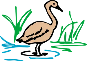 Stylized Flamingo Artwork PNG Image