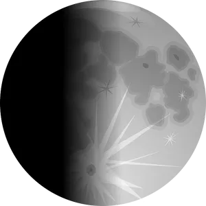 Stylized Full Moon Graphic PNG Image