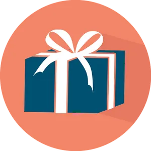 Stylized Gift Icon Graphic PNG Image