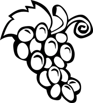 Stylized Grape Cluster Silhouette PNG Image