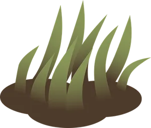 Stylized Grass Vector Illustration PNG Image