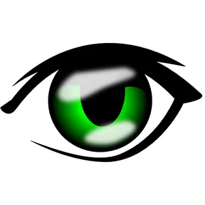 Stylized Green Eye Graphic PNG Image