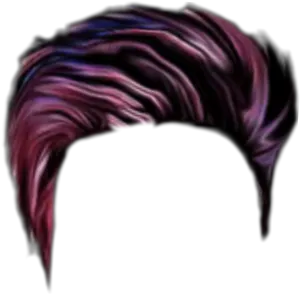 Stylized Hair Overlayfor Editing PNG Image