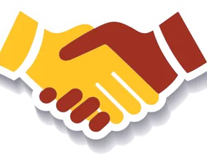 Stylized Handshake Graphic PNG Image