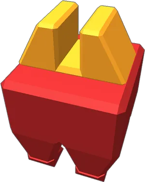 Stylized Happy Meal Box3 D Model PNG Image