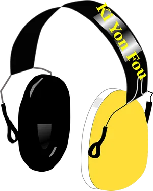 Stylized Headphonesand Mouse Graphic PNG Image