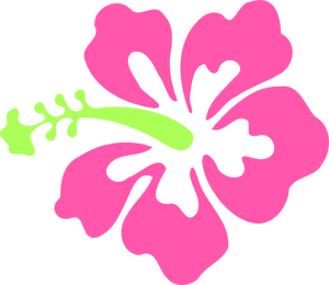 Stylized Hibiscus Graphic PNG Image