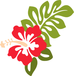 Stylized Hibiscus Graphic PNG Image