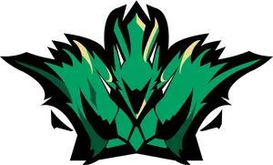 Stylized Hydra Head Graphic PNG Image