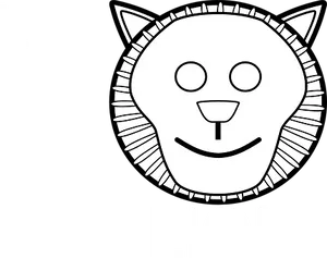 Stylized Lion Mask Graphic PNG Image