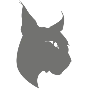 Stylized Lynx Silhouette PNG Image