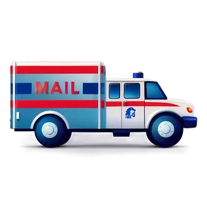 Stylized Mail Truck Icon Png 06282024 PNG Image