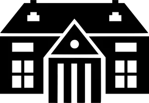 Stylized Mansion Outline PNG Image