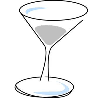Stylized Martini Glass Graphic PNG