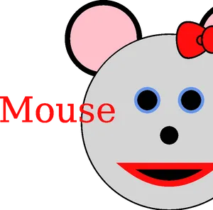 Stylized Minnie Mouse Graphic PNG Image