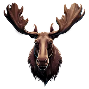 Stylized Moose Head Portrait Png 25 PNG Image