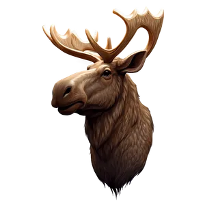 Stylized Moose Head Portrait Png Mar PNG Image