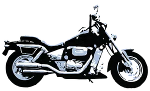 Stylized Motorbike Silhouette PNG Image