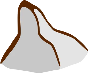 Stylized Mountain Graphic PNG