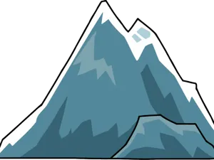 Stylized Mountain Peaks Illustration PNG