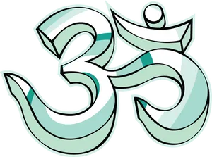 Stylized Om Symbol Art PNG Image