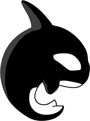 Stylized Orca Graphic PNG Image