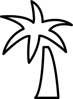 Stylized Palm Tree Graphic PNG Image