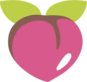 Stylized Peach Graphic PNG