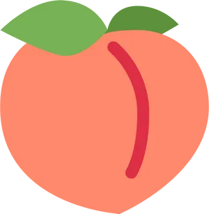 Stylized Peach Graphic PNG