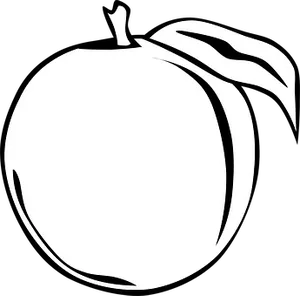 Stylized Peach Graphic PNG Image